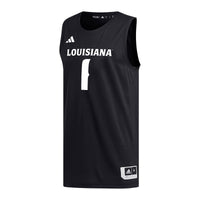#1 Louisiana Ragin' Cajuns adidas Replica Basketball Jersey - Black