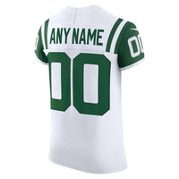 New York Jets Nike White Vapor F.U.S.E. Elite Custom Jersey