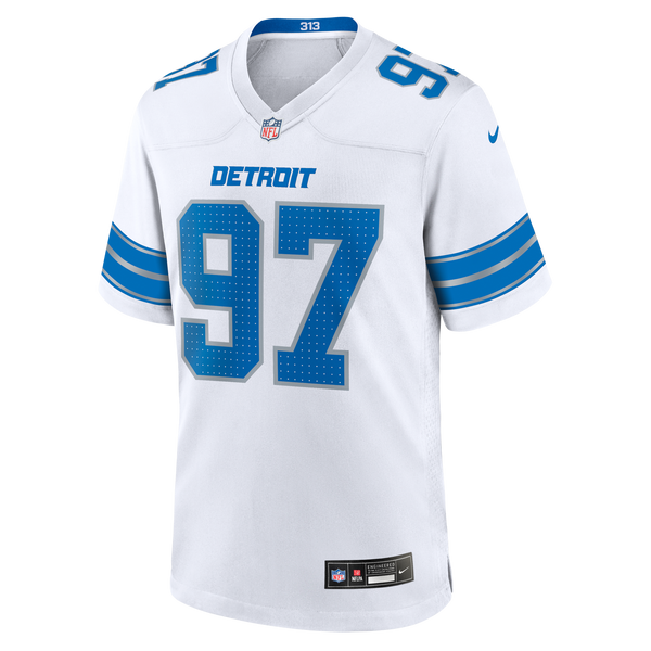 Detroit Lions Aidan Hutchinson Nike White Game Jersey