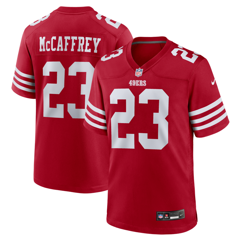 San Francisco 49ers Christian McCaffrey Nike Scarlet Game Player Jersey