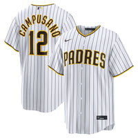 San Diego Padres Luis Campusano Nike White Home Replica Jersey