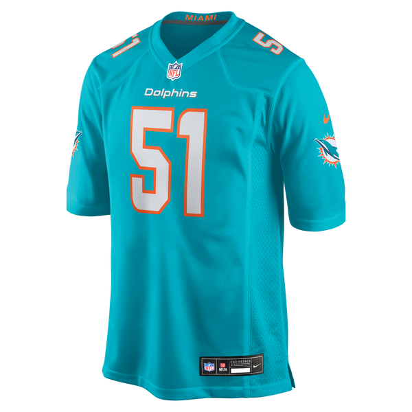 Miami Dolphins David Long Jr. Nike Aqua Game Jersey