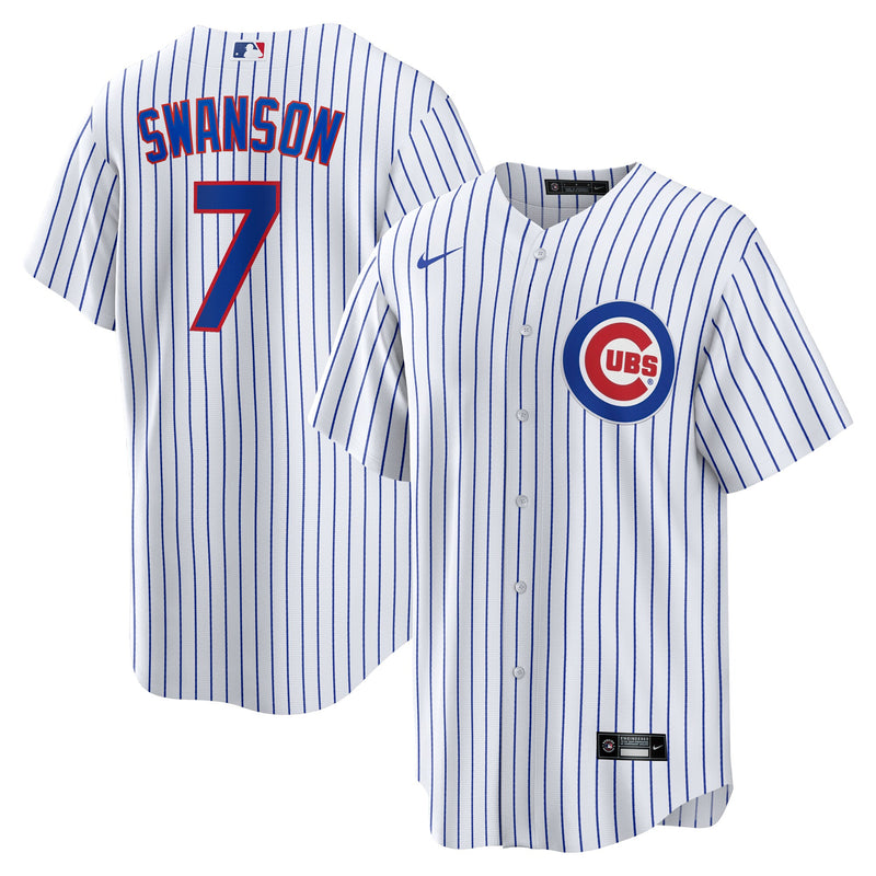 Chicago Cubs Dansby Swanson Nike White Replica Player Jersey