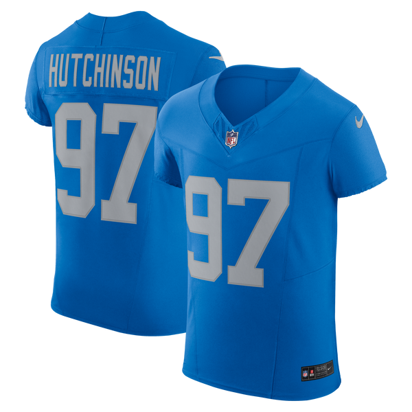 Detroit Lions Aidan Hutchinson Nike Blue Alternate Vapor F.U.S.E. Elite Jersey