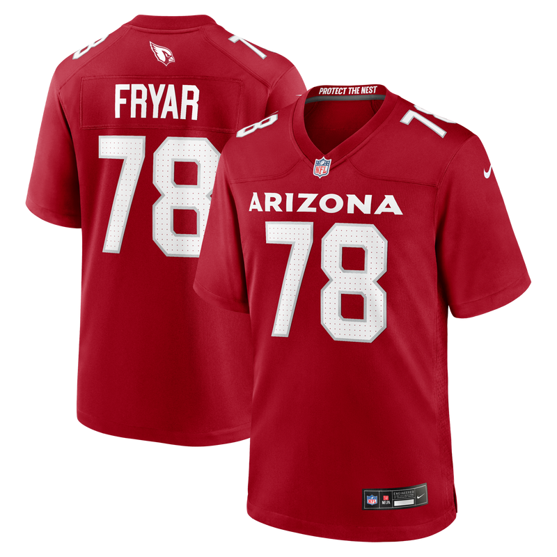 Arizona Cardinals Josh Fryar Nike Cardinal Team Game Jersey