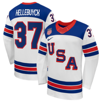 Connor Hellebuyck Nike White US Hockey 2026 Away Replica Jersey