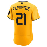 Pittsburgh Pirates Roberto Clemente Nike Gold City Connect Authentic Player Jersey