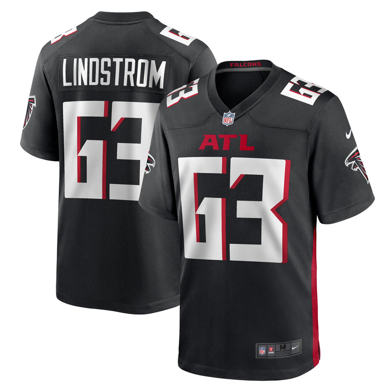 Atlanta Falcons Chris Lindstrom Nike Black Team Game Jersey
