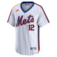 New York Mets Francisco Lindor Nike White Throwback Cooperstown Collection Limited Jersey