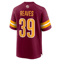Washington Commanders Jeremy Reaves Nike Burgundy Game Jersey