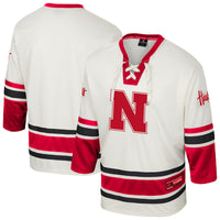 Nebraska Huskers Colosseum Puck Proud Fashion Hockey Jersey - Cream