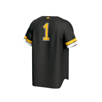 #1 Iowa Hawkeyes GameDay Greats Adult Lightweight Collegiate Baseball Fashion Jersey - Black