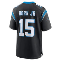 Carolina Panthers Jimmy Horn Jr Nike Black Team Game Jersey