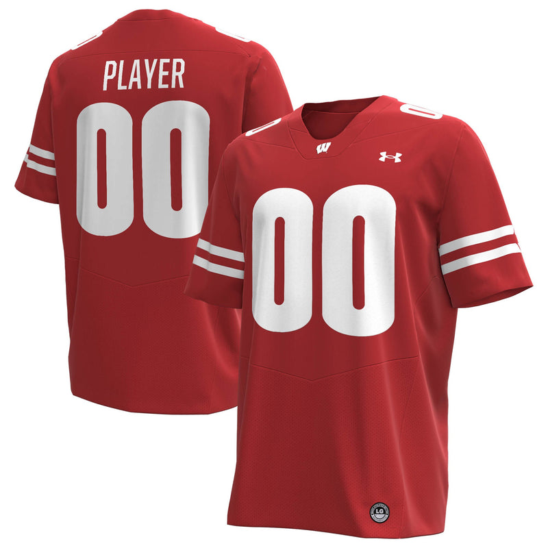 Wisconsin Badgers Under Armour NIL Pick-A-Player Replica Football Jersey - Red