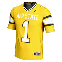 #1 Appalachian State Mountaineers GameDay Greats Endzone Football Jersey - Gold