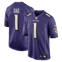Baltimore Ravens Number 1 Dad Nike Purple Game Jersey