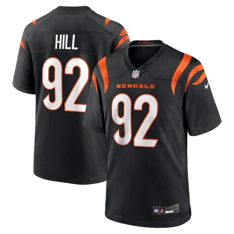 Cincinnati Bengals B.J. Hill Nike Black Game Jersey