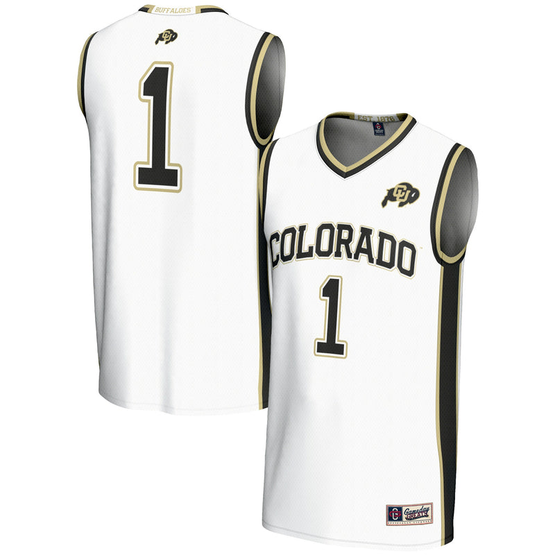 #1 Colorado Buffaloes GameDay Greats Replica Lightweight Basketball Jersey - White