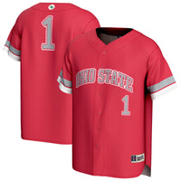 #1 Ohio State Buckeyes GameDay Greats Lightweight Collegiate Baseball Fashion Jersey - Scarlet