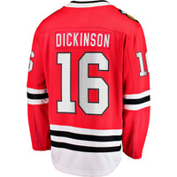 Chicago Blackhawks Jason Dickinson Fanatics Red Home Breakaway Jersey