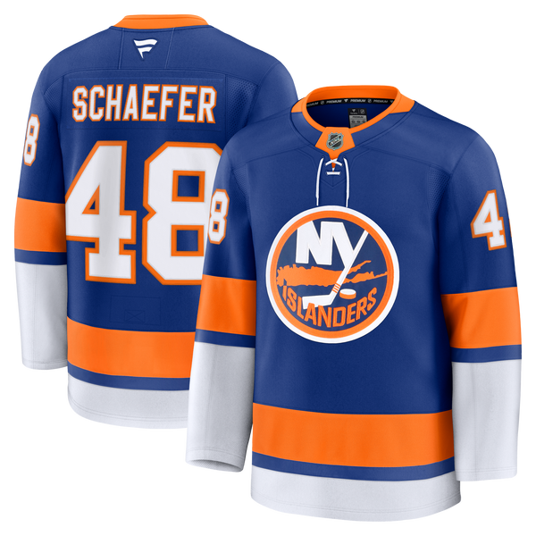 New York Islanders Matthew Schaefer Fanatics Royal Home Premium Jersey