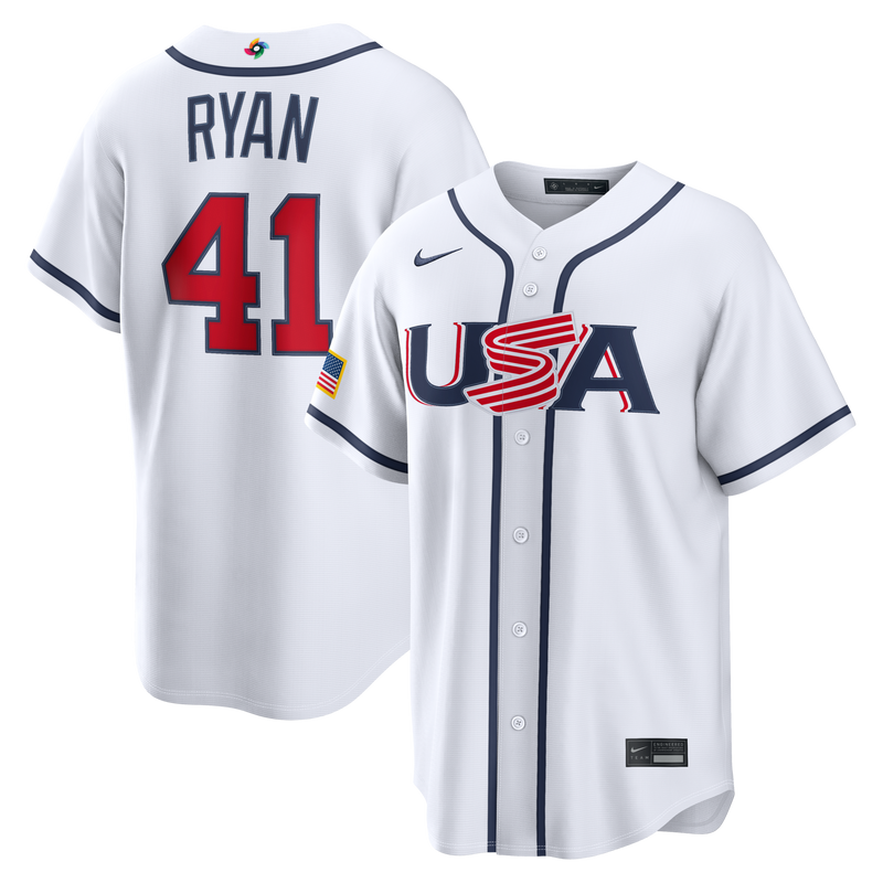 USA Baseball Joe Ryan Nike White 2026 World Baseball Classic Home Stadium Jersey