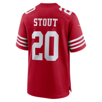 San Francisco 49ers Upton Stout Nike Scarlet Team Game Jersey