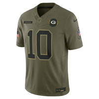 Green Bay Packers Jordan Love Nike Olive 2025 Salute to Service Limited Jersey