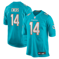 Miami Dolphins Quinn Ewers Nike Aqua Team Game Jersey