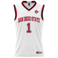 #1 San Diego State Aztecs GameDay Greats Lightweight Basketball Fashion Jersey - White