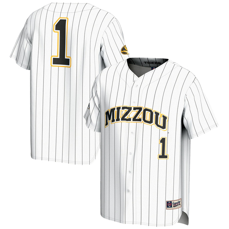 #1 Missouri Tigers GameDay Greats Lightweight Baseball Jersey - White
