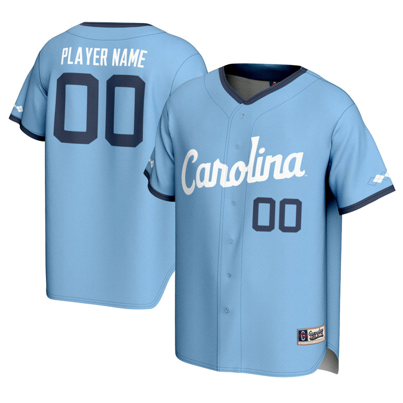 North Carolina Tar Heels GameDay Greats Carolina Blue NIL Pick-A-Player Lightweight Baseball Jersey - Light Blue