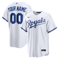 Kansas City Royals Nike White Home Replica Custom Jersey