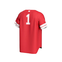 #1 Nebraska Huskers GameDay Greats Lightweight Collegiate Baseball Fashion Jersey - Scarlet