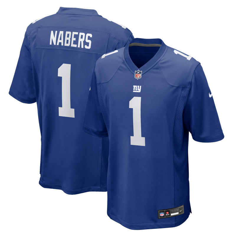 New York Giants Malik Nabers Nike Royal Player Game Jersey