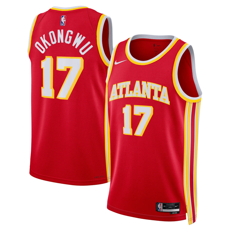 Atlanta Hawks Nike Icon Edition Swingman Jersey - Red - Onyeka Okongwu -