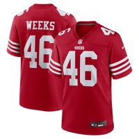 San Francisco 49ers Jon Weeks Nike Scarlet Team Game Jersey