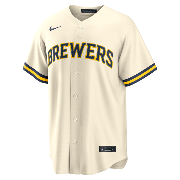 Milwaukee Brewers Jackson Chourio Nike Cream Home Replica Jersey