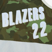 Portland Trail Blazers Mitchell & Ness Clyde Drexler 1991 Ghost Camo Swingman Jersey - Green