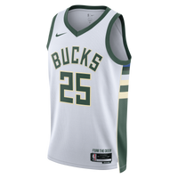 Milwaukee Bucks Nike Association Edition Swingman Jersey - White - Kasparas Jakučionis