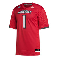 #1 Louisville Cardinals adidas Premier Football Jersey - Cardinal