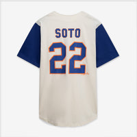 New York Mets Profile Cream/Royal Big & Tall Two-Color Fashion Jersey