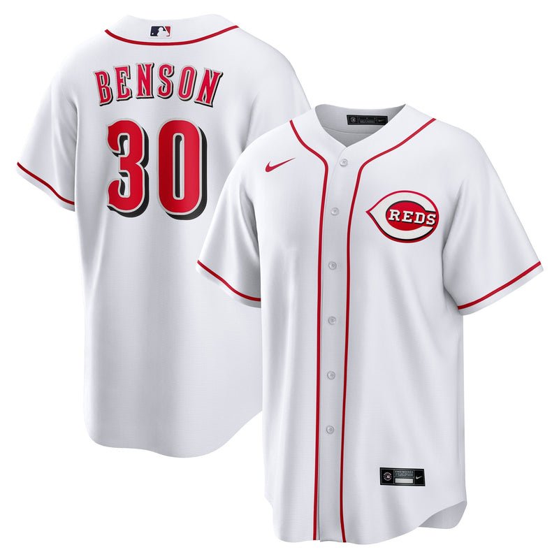 Cincinnati Reds Will Benson Nike White Home Replica Jersey