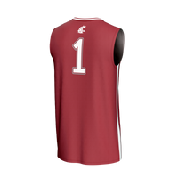 #1 Washington State Cougars GameDay Greats Lightweight Collegiate Basketball Fashion Jersey - Crimson