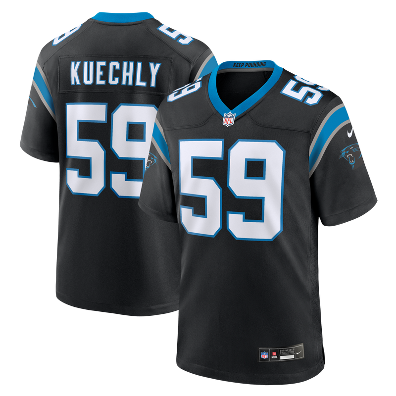 Carolina Panthers Luke Kuechly Nike Black Team Game Jersey