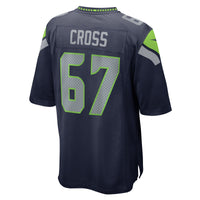 Seattle Seahawks Charles Cross Nike College Navy Game Jersey