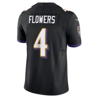 Baltimore Ravens Zay Flowers Nike Black Alternate Vapor F.U.S.E. Limited Jersey