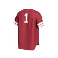#1 Arkansas Razorbacks GameDay Greats Lightweight Collegiate Baseball Fashion Jersey - Cardinal