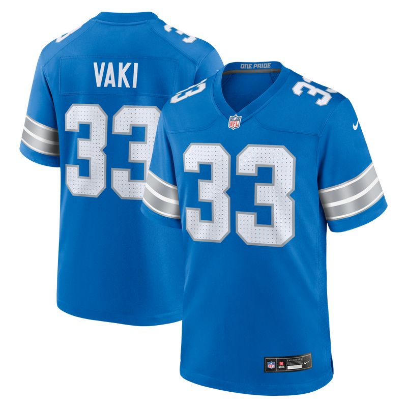 Detroit Lions Sione Vaki Nike Blue Team Game Jersey