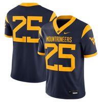 #25 West Virginia Mountaineers Nike Limited Home Game Jersey - Navy